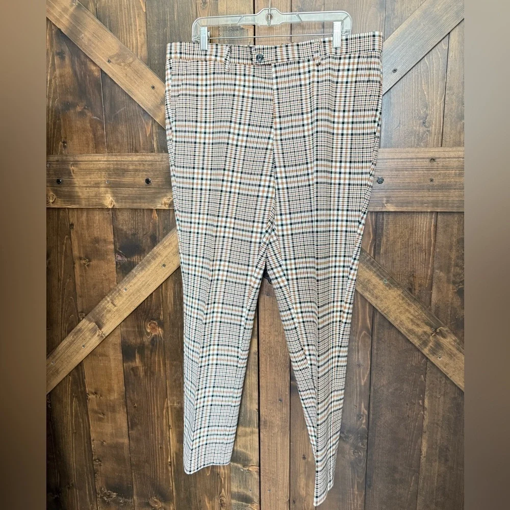ROSSIMAN Plaid Suit Slim Fit Double-Breasted Blazer & Matching Pants Milano 42R